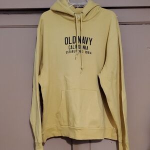 Old Navy Men's Light Yellow Hoodie